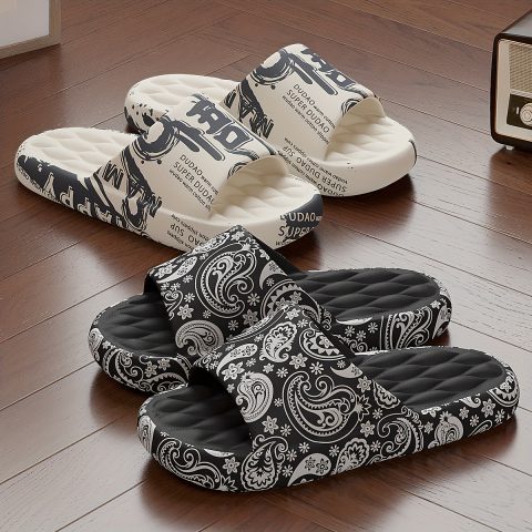 Chanclas transpirables de punta abierta con estilo urbano para hombre de talla grande, cmodas, antideslizantes, duraderas y antiolor, sandalias de EVA para hombre, calzado de verano